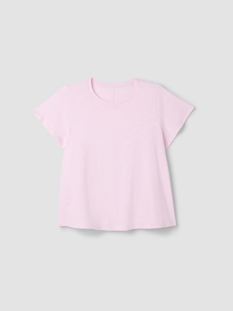 Organic Cotton Slubby Jersey Crew Neck Tee
