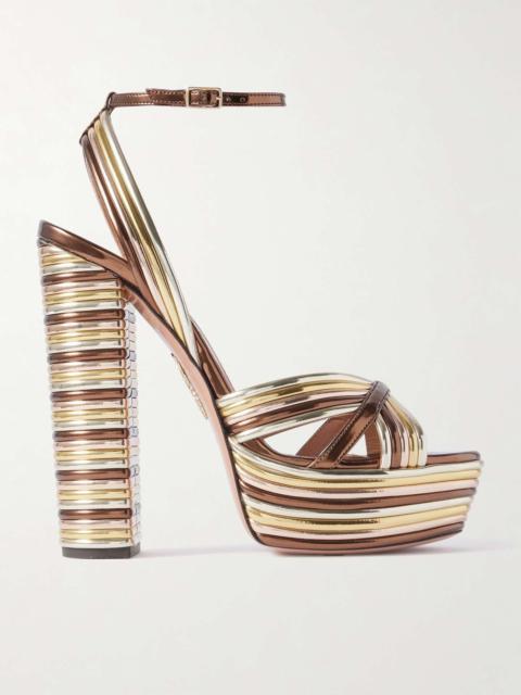 Sundance 140 cork platform sandals Gold