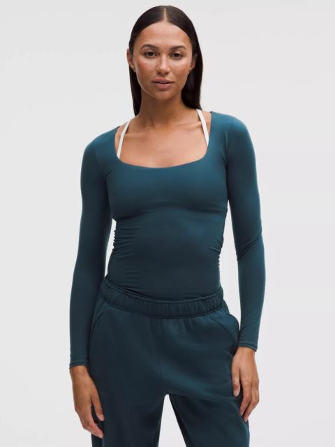 Wundermost Ultra-Soft Nulu Square-Neck Long-Sleeve Shirt