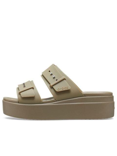 (WMNS) Crocs Brooklyn Low Wedge Sandal 'Beige' 207431-260