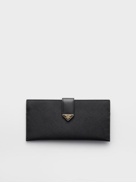 Large Saffiano and leather wallet