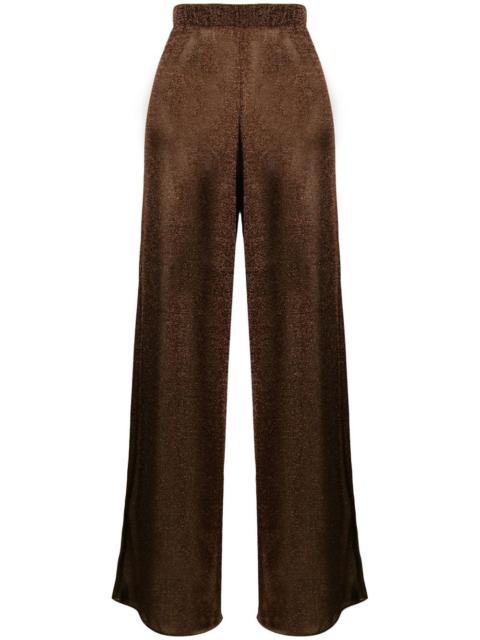 lurex-detail high-waisted trousers