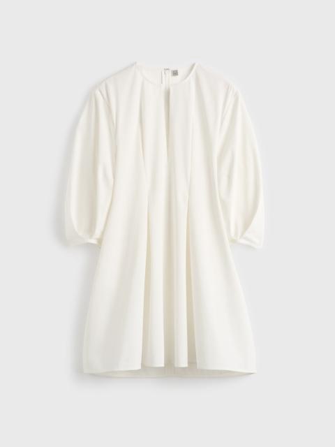 Balloon sleeve cotton dress white