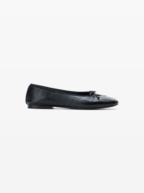 Black Lambskin Ballet Flats