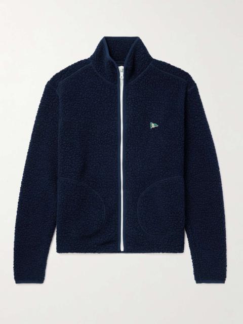 Logo-Embroidered Wool-Blend Fleece Jacket