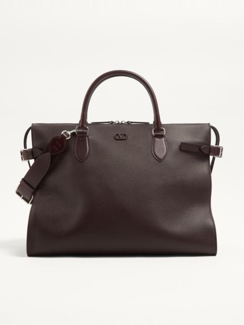VALENTINO GARAVANI ANTIBES DUFFLE BAG IN GRAINED LEATHER