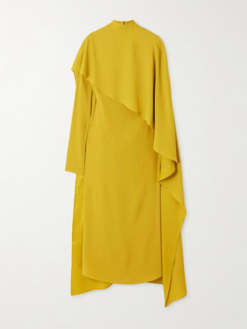 Carrington Cape-effect Crepe Midi Dress