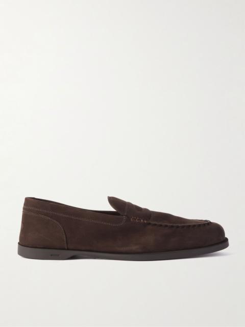 Pace Full-Grain Nubuck Loafers Brown