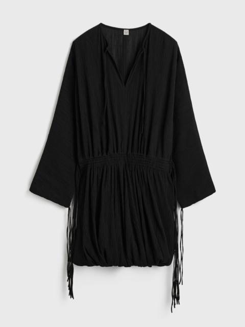 Drawstring dress black