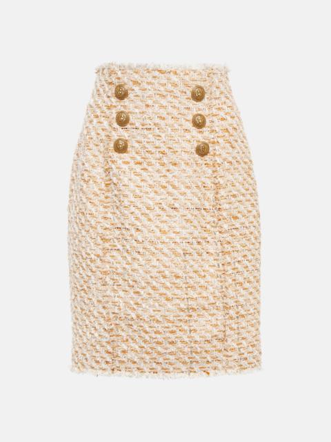 High-rise tweed miniskirt