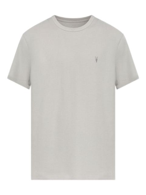 embroidered-logo waffle-texture T-shirt