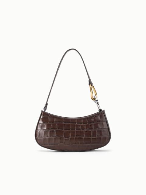 STAUD OLLIE BAG ESPRESSO CROCO