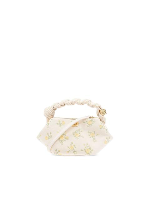 floral-embroidered tote bag