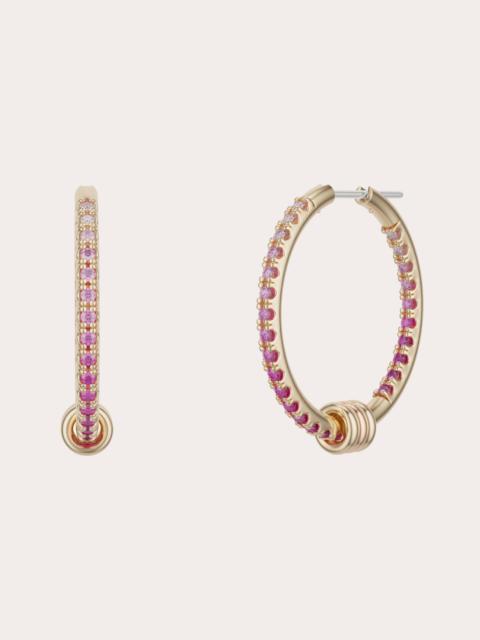 Argo Pink Sapphire & 18k Gold Ombré Hoop Earrings