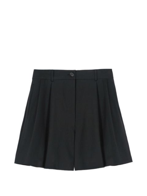 button-fastening tailored shorts