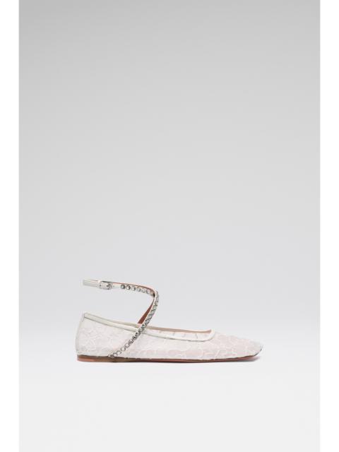 ANE LACE FLAT IVORY LACE AND BLACK DIAMOND CRYSTALS