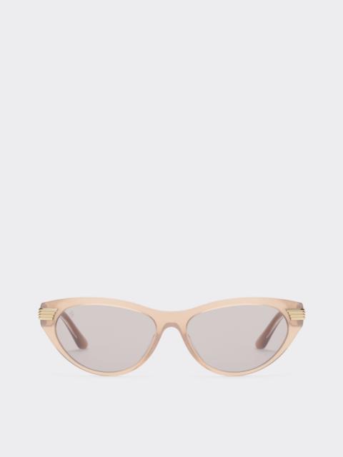 Light brown pearlacetate sunglasses with brown lenses