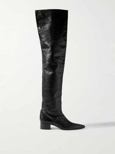 Andee Crinkled-leather Over-the-knee Boots
