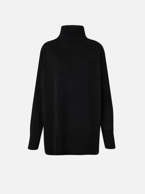 WOOL MINI DRESS WITH HIGH NECK