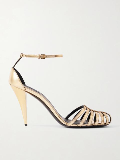 Cage Metallic-leather Sandals