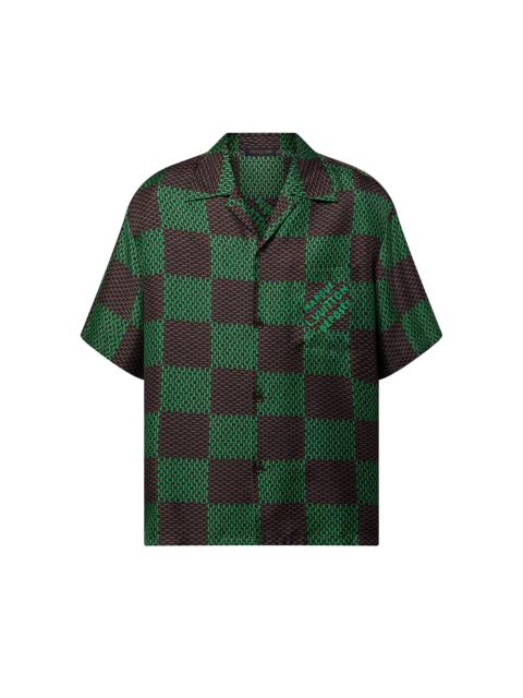 Open Collar Short-Sleeved Silk Shirt