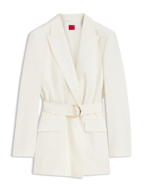 RELAXED-FIT BLAZER WITH D-RING BELT