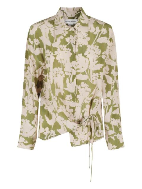 floral-print shirt