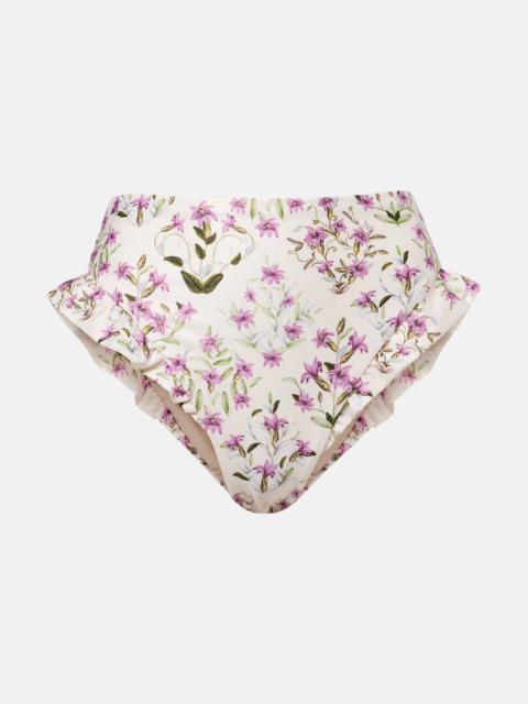 Jengibre floral ruffled bikini bottoms