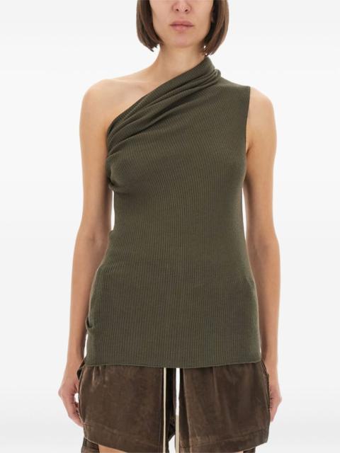 draped sleeveless top