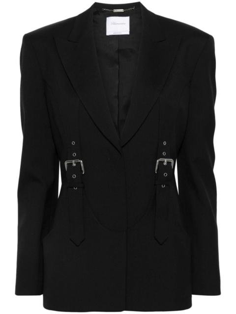 buckle-detailed blazer