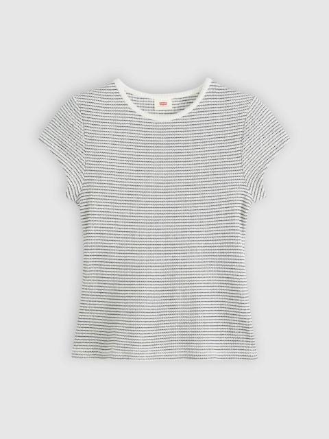 DRY GOODS WAFFLE CAP-SLEEVE TEE