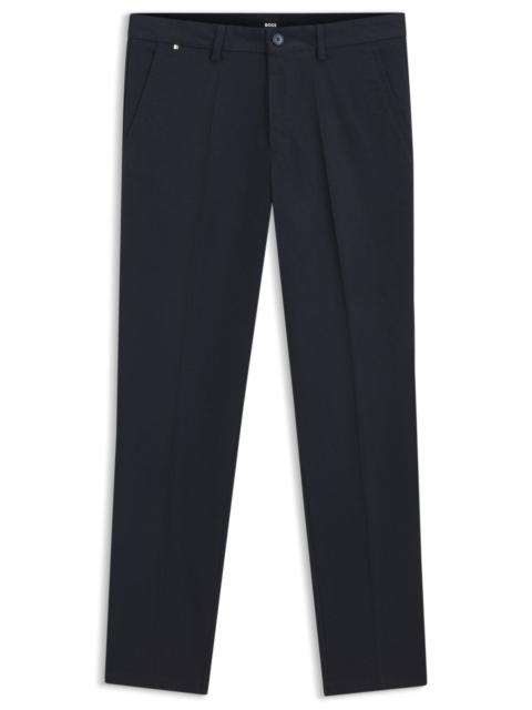 SLIM-FIT TROUSERS IN COTTON-BLEND TWILL