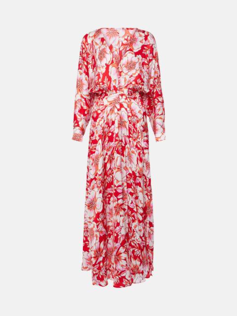 Ilona gathered floral midi dress