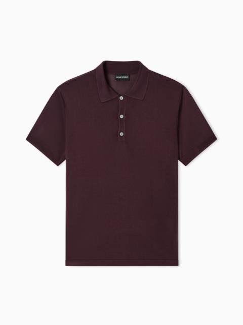 STOCKINETTE KNIT POLO SHIRT