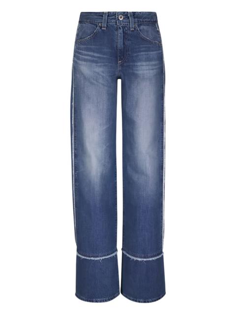 Adria Paneled frayed jeans