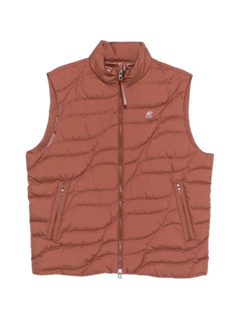 quilted zip gilet