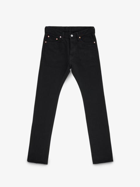 IH-555S-SBG 21OZ SELVEDGE DENIM SLIM CUT JEANS -  SUPERBLACK (FADES TO GREY)