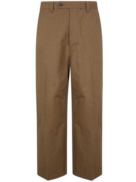 Cotton Wide Straight Leg Trousers