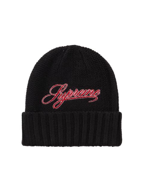 Supreme Script Logo Beanie Black