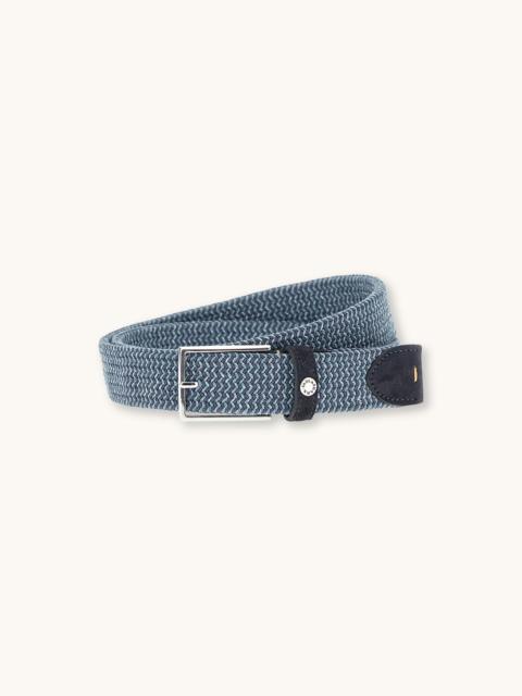 ELASTIC BRAIDED BELT WITH SUEDE FINISHES