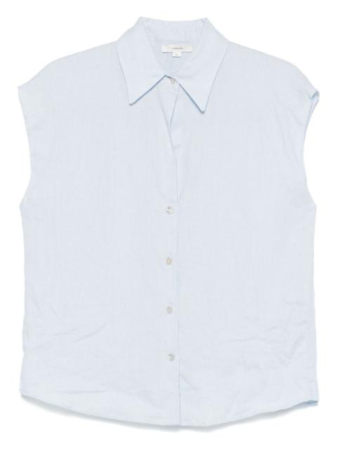 linen cap-sleeve shirt