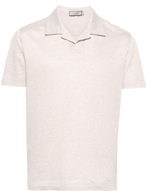 camp-collar cotton polo shirt