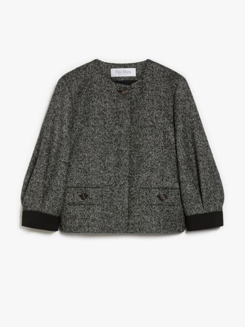 GATTINI Cropped jacket in chevron wool