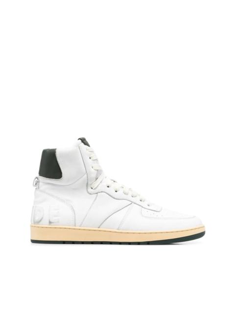 high-top leather sneakers