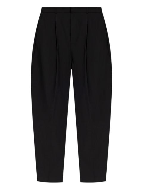 pleated-front trousers