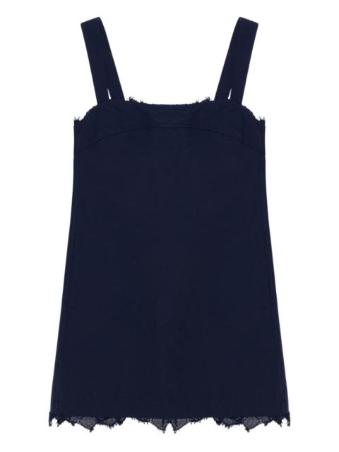 Sloan lace-trimmed cotton mini dress