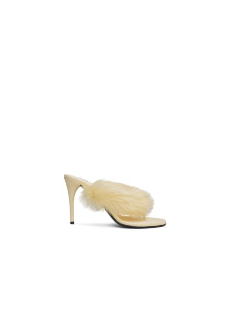 HEEL THONG MULES IN LAMBSKIN