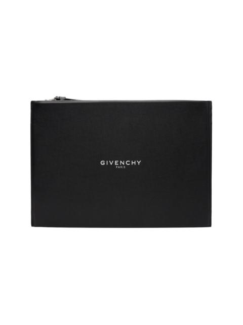 Black Antigona Stamped Large Leather Pouch