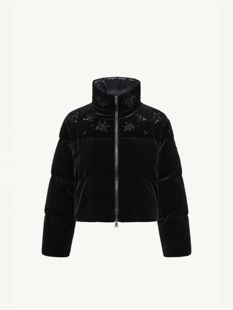 Nelles Sequin-Embroidered Velvet Short Down Jacket