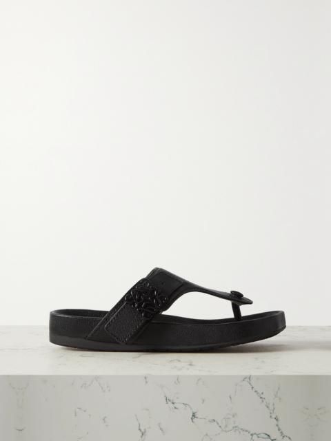 Ease Embellished Textured-leather Sandals